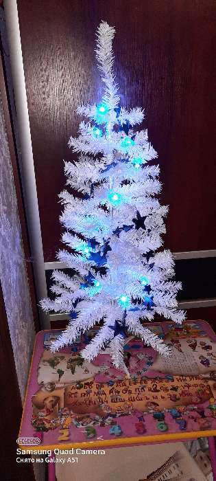 Фотография покупателя товара УЦЕНКА Бусы на ёлку 1,8 м "Элегант - звёзды" синие - Фото 1