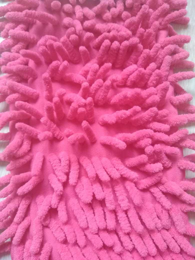 Фотография покупателя товара Насадка для плоской швабры Доляна, 40×10 см, 80 гр, микрофибра букли, цвет МИКС