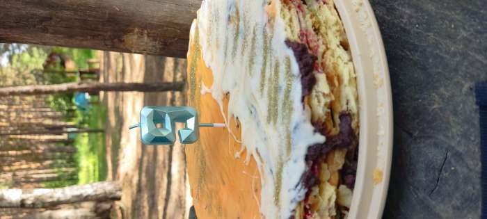 Фотография покупателя товара Свеча в торт на шпажке «Цифра 7», зеленая, 5 см - Фото 4