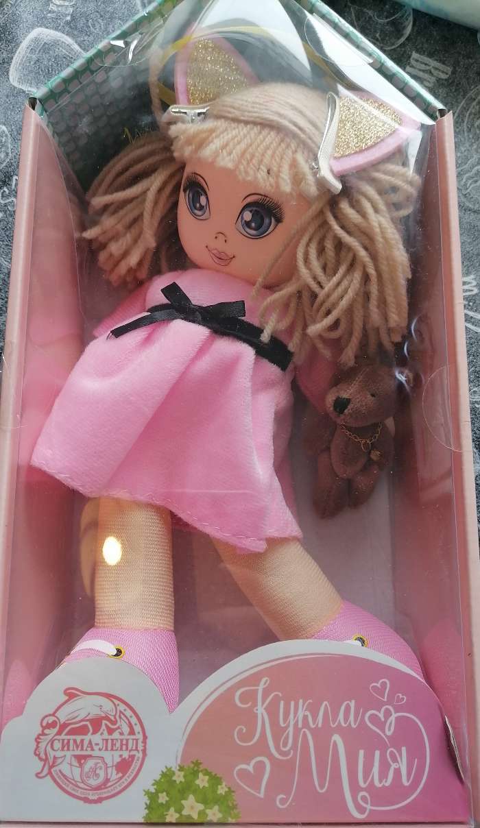 Фотография покупателя товара Мягкая кукла «Мия», с игрушкой, 15х30 см - Фото 1