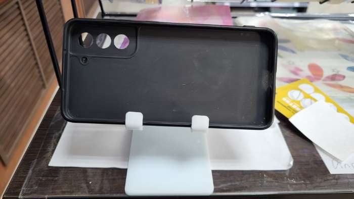 Фотография покупателя товара Подставка под телефон с круглым отверстием 7×10×10.5 см, цвет белый, В ЗАЩИТНОЙ ПЛЁНКЕ - Фото 4