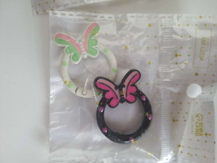 Фотография покупателя товара Карабин металл «Бабочка», 3.8×3 см, МИКС - Фото 1