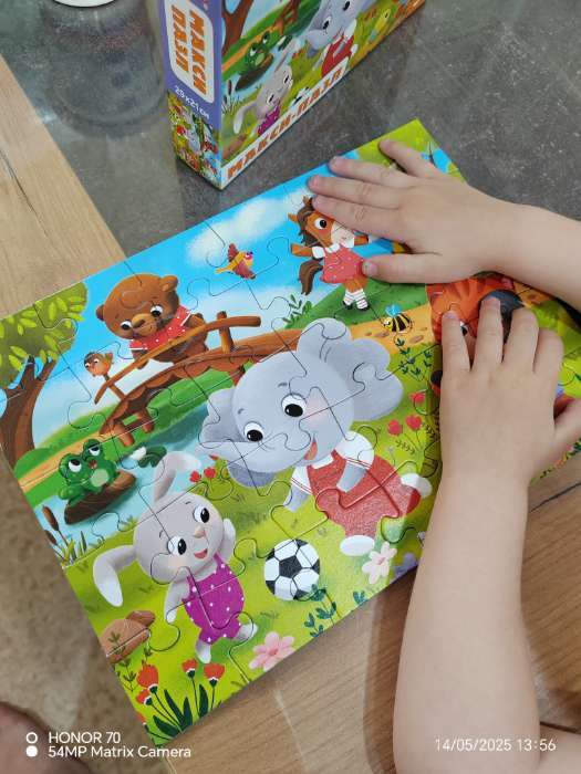 Фотография покупателя товара Макси - пазлы «Милые зверята», 30 деталей - Фото 2