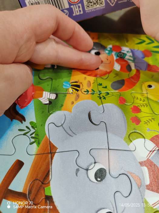 Фотография покупателя товара Макси - пазлы «Милые зверята», 30 деталей - Фото 3