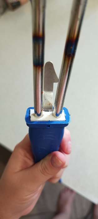 Фотография покупателя товара Электрокипятильник со спиралью, Luazon LEK 05, 1500 Вт, 32×4 см, 220 В, синий - Фото 7