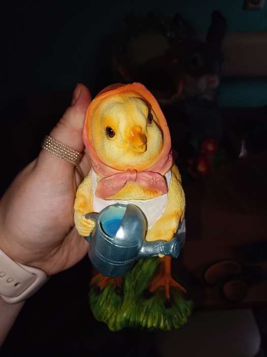 Фотография покупателя товара Садовая фигура "Цыпа-хозяюшка" 8х10х17см - Фото 1