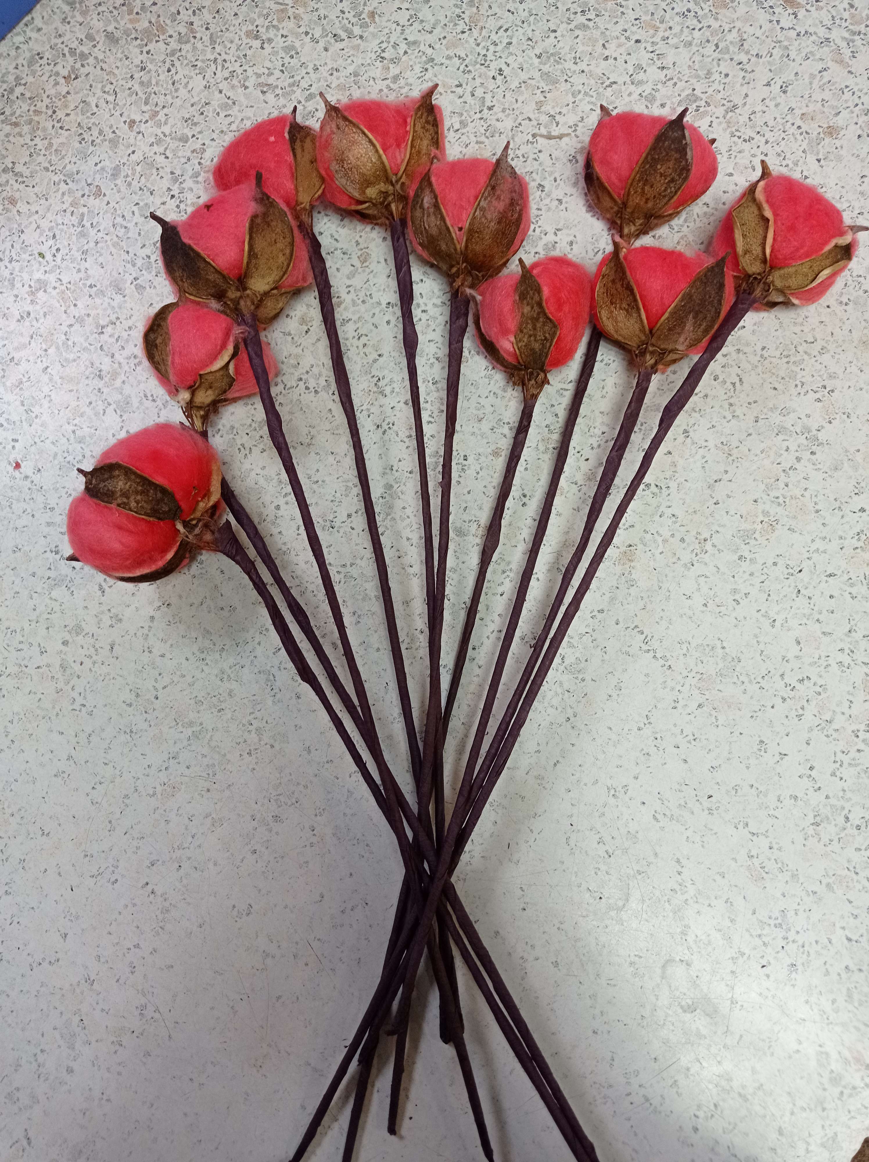 Фотография покупателя товара Декор сухоцвет "Хлопок" d-5 см, 30 см, розовый - Фото 17