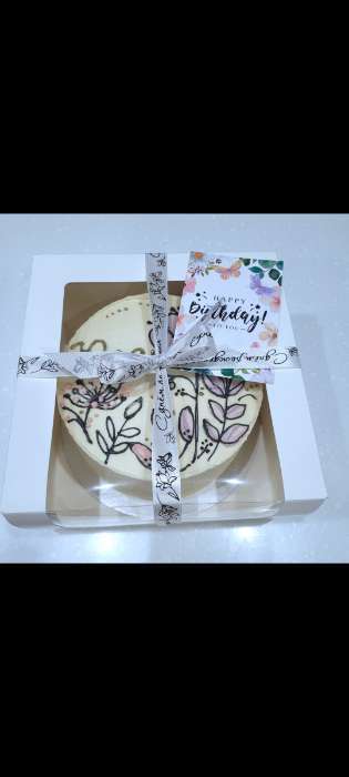 Фотография покупателя товара Лента атласная «С днём рождения», 15 мм, 23±1 м, белая №001 - Фото 3