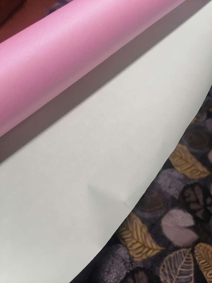 Фотография покупателя товара Бумага крафт, двусторонняя, розовый-бирюзовый, 0,6 х 10 м - Фото 1