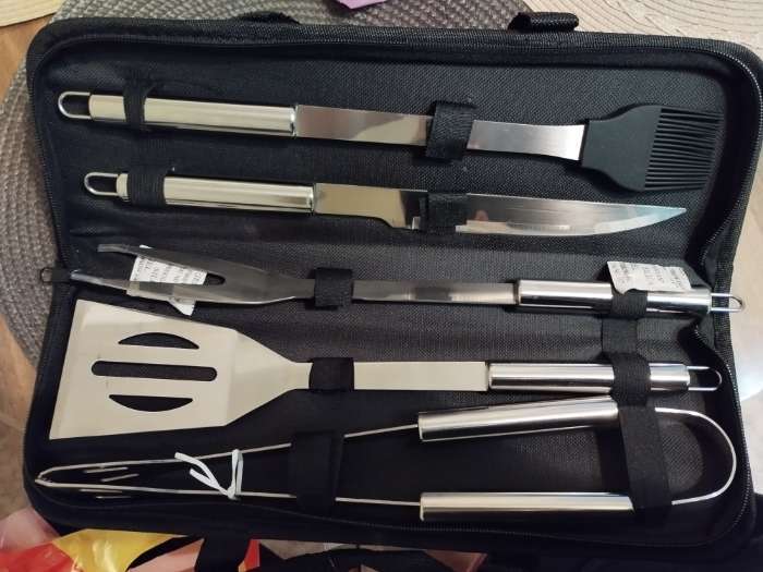 Фотография покупателя товара Подарочный набор для барбекю «BBQ grill»: 5 предметов - Фото 1