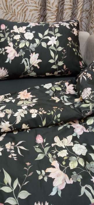 Фотография покупателя товара Постельное бельё 2-спальное «Этель» Black flowers, мако-сатин - Фото 1