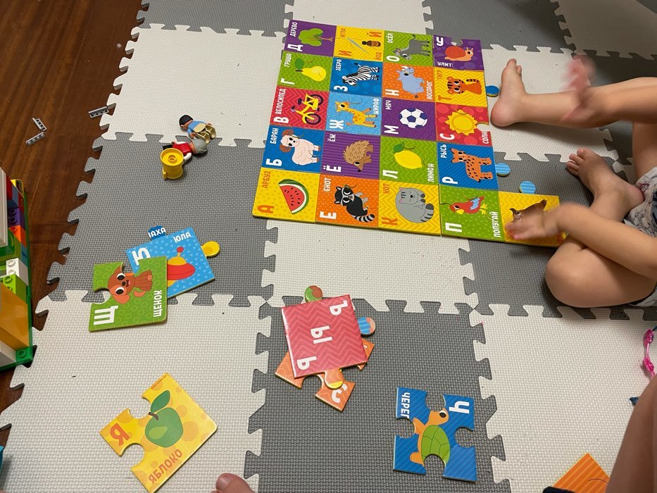 Фотография покупателя товара Пазлы мягкие для малышей Крошка Я «Алфавит», 30 деталей - Фото 2
