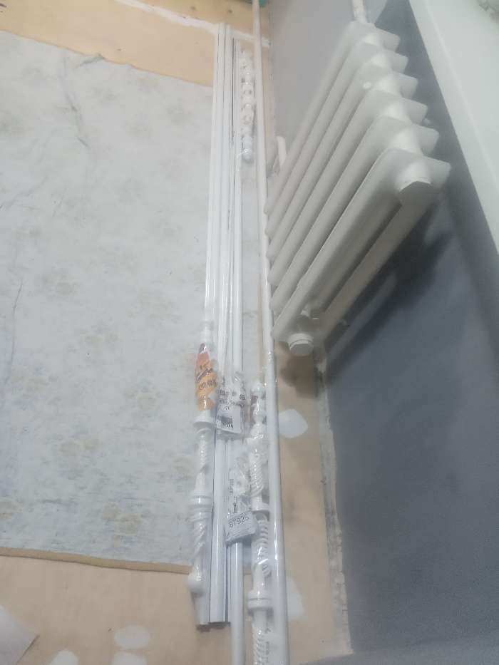 Фотография покупателя товара Карниз металлический настенный однорядный, ширина 200 см, цвет белый - Фото 4
