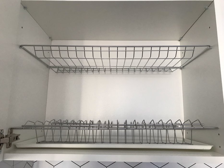 Фотография покупателя товара Комплект посудосушителей с поддоном для шкафа 60 см, 56,5×25,6 см, цвет хром - Фото 6