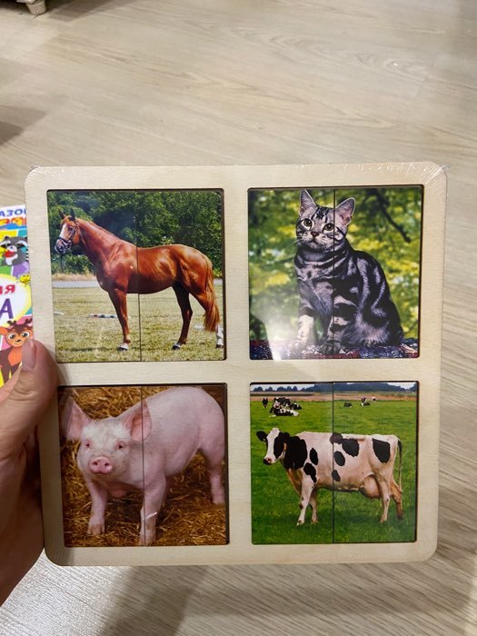 Фотография покупателя товара Картинки-половинки «Домашние животные», 2 планшета - Фото 1