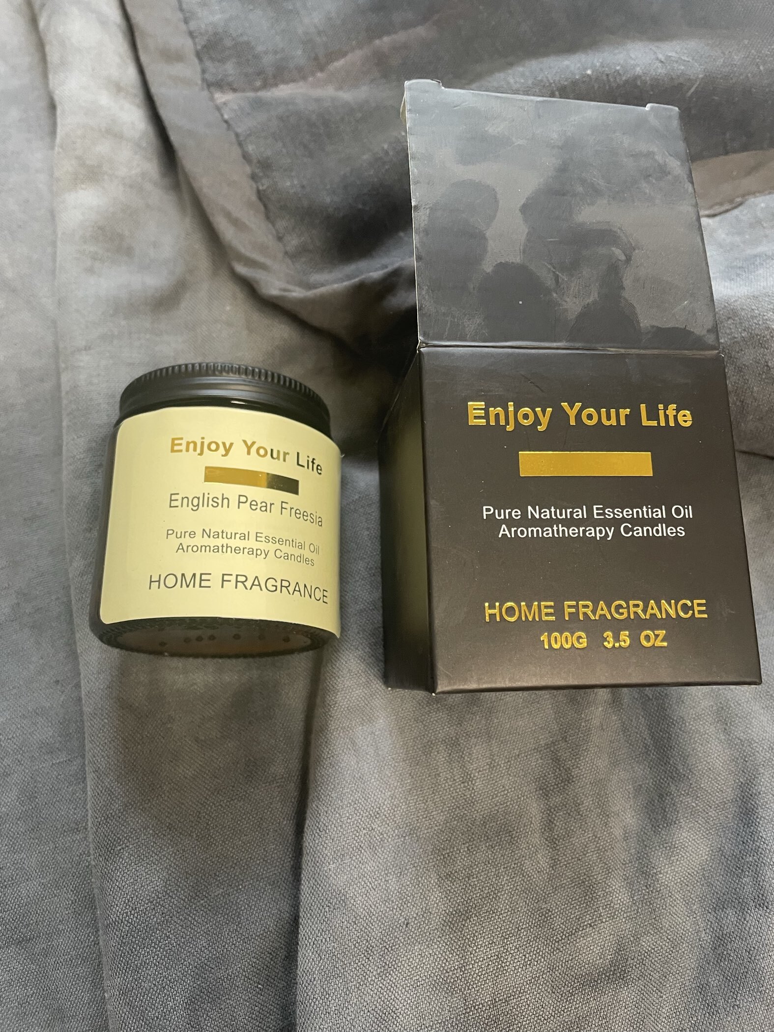 Фотография покупателя товара Ароматическая свеча в банке «Английская груша и фрезия», 6×13 см - Фото 1