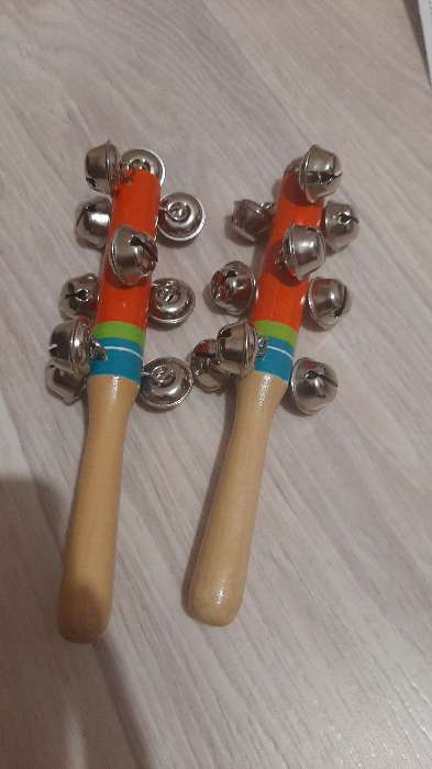 Фотография покупателя товара Игрушка с бубенцами «Весёлая мелодия», цвет оранжевый - Фото 2