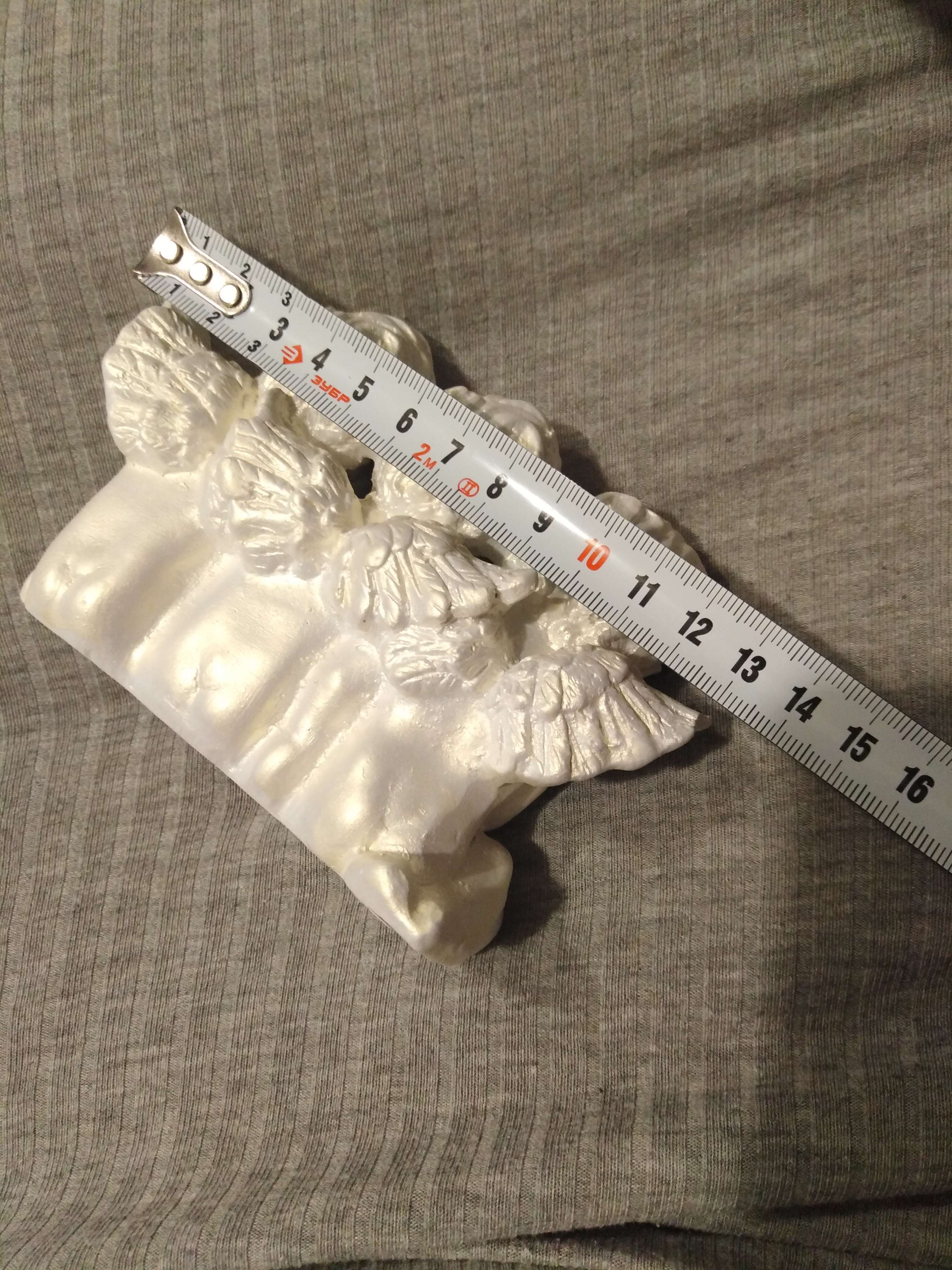 Фотография покупателя товара Статуэтка "Ангелы троица", цвет перламутровый, 9.5 см - Фото 1