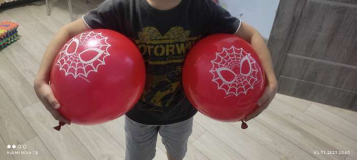 Фотография покупателя товара Воздушные шары "Spider-man", Человек-паук, 12 дюйм (набор 5 шт) - Фото 2