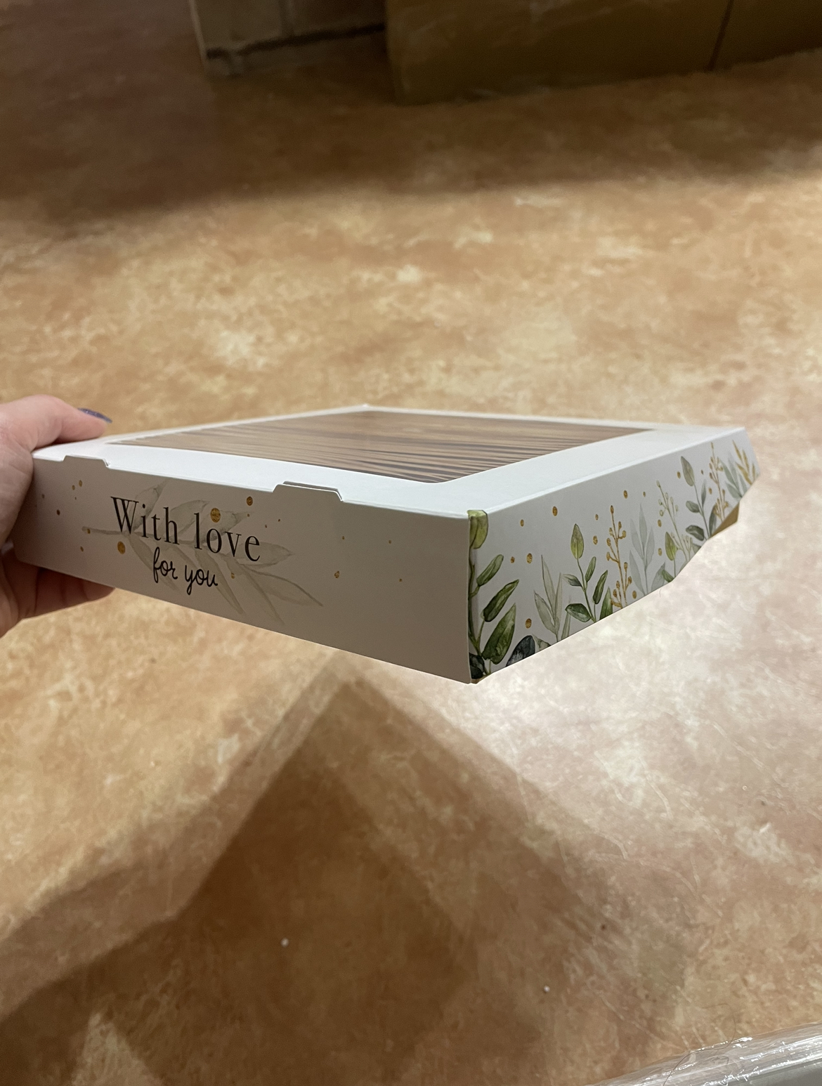 Фотография покупателя товара Коробка кондитерская складная, упаковка «Nature», 20 х 20 х 4 см