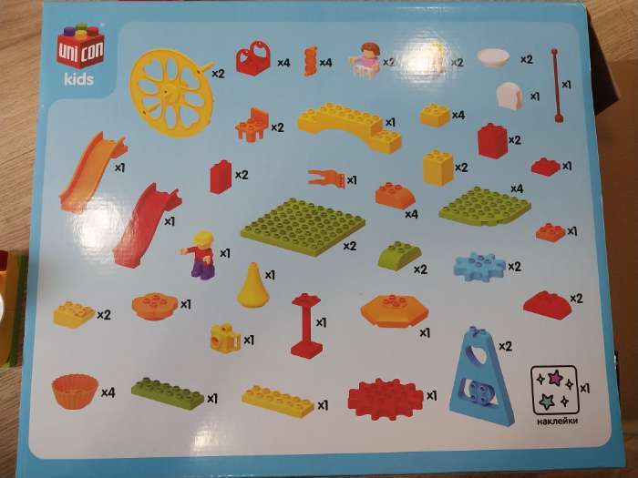Фотография покупателя товара Конструктор UNICON «Ярмарка», наклейки в наборе, 69 деталей - Фото 3