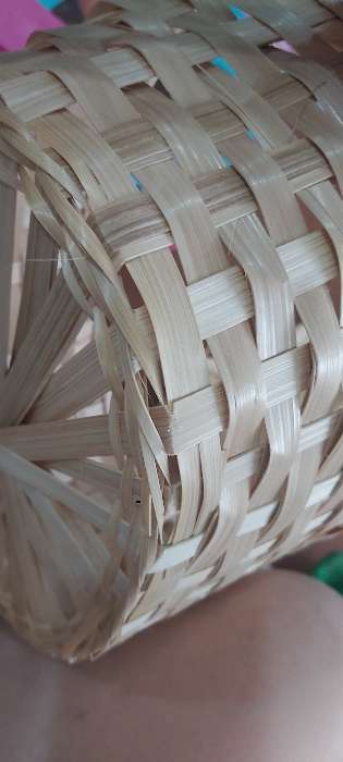 Фотография покупателя товара Корзина плетёная, бамбук, натуральный цвет
