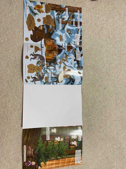 Фотография покупателя товара Книга-панорамка с наклейками и скретч-слоем «Встречаем Новый год», Маша и Медведь - Фото 6