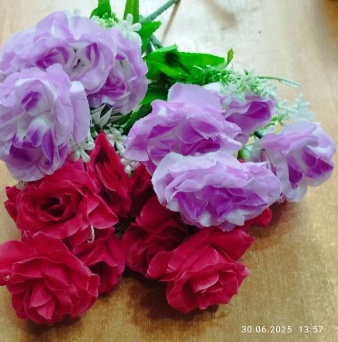 Фотография покупателя товара Букет искусственный «Пушистые розы», 26 см, МИКС - Фото 1