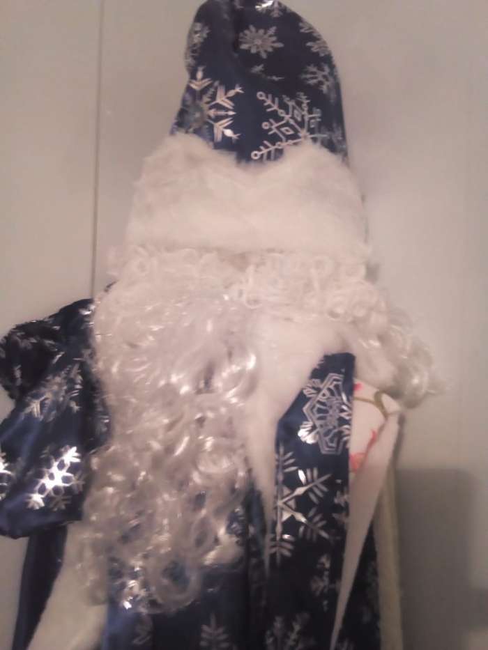 Фотография покупателя товара Карнавальный костюм «Дед Мороз», сатин, р. 54-56, цвет синий - Фото 7