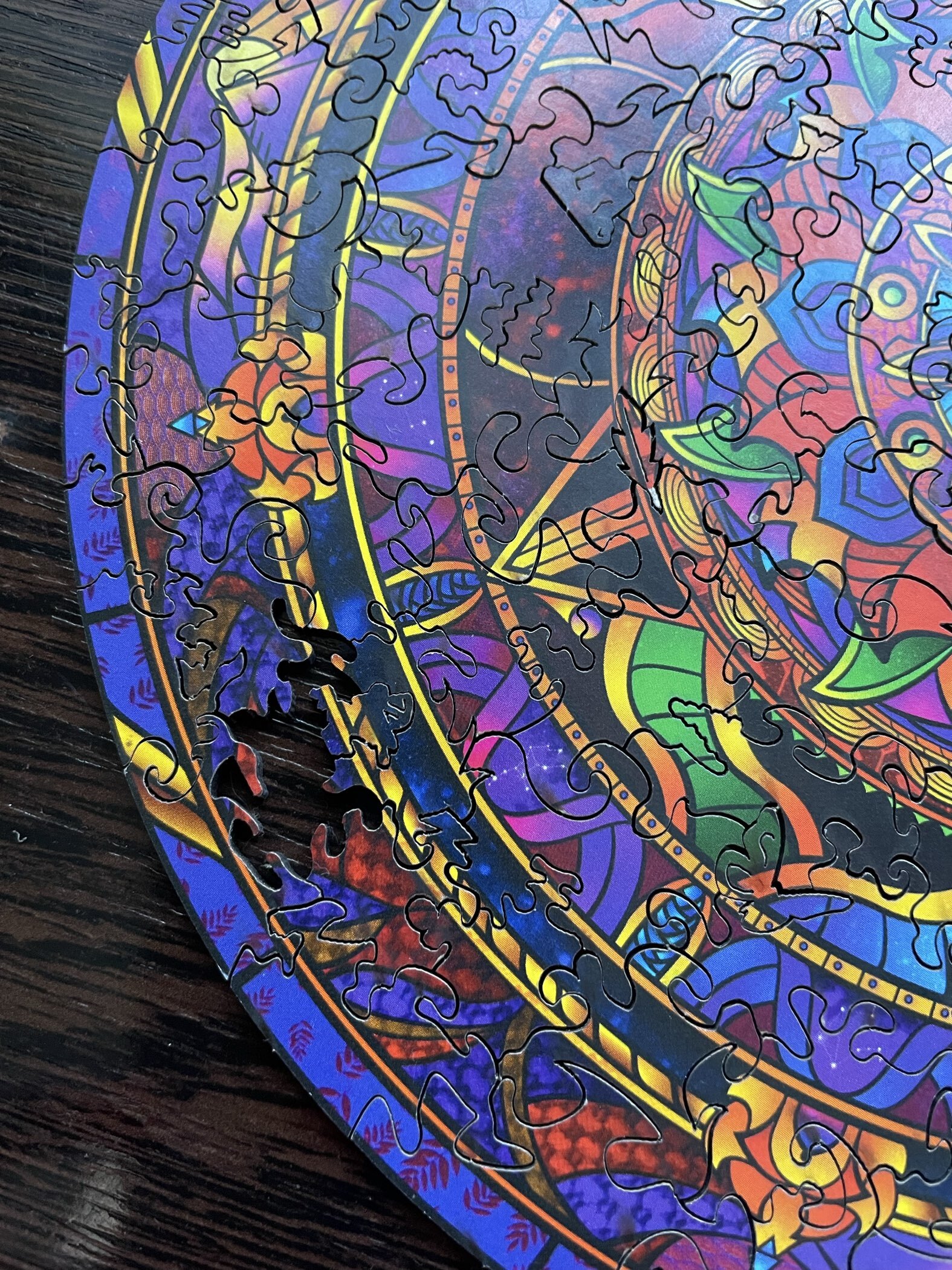 Фотография покупателя товара Фигурный деревянный пазл Infiniti Mandala, размер 22 × 22 см, 166 деталей - Фото 42
