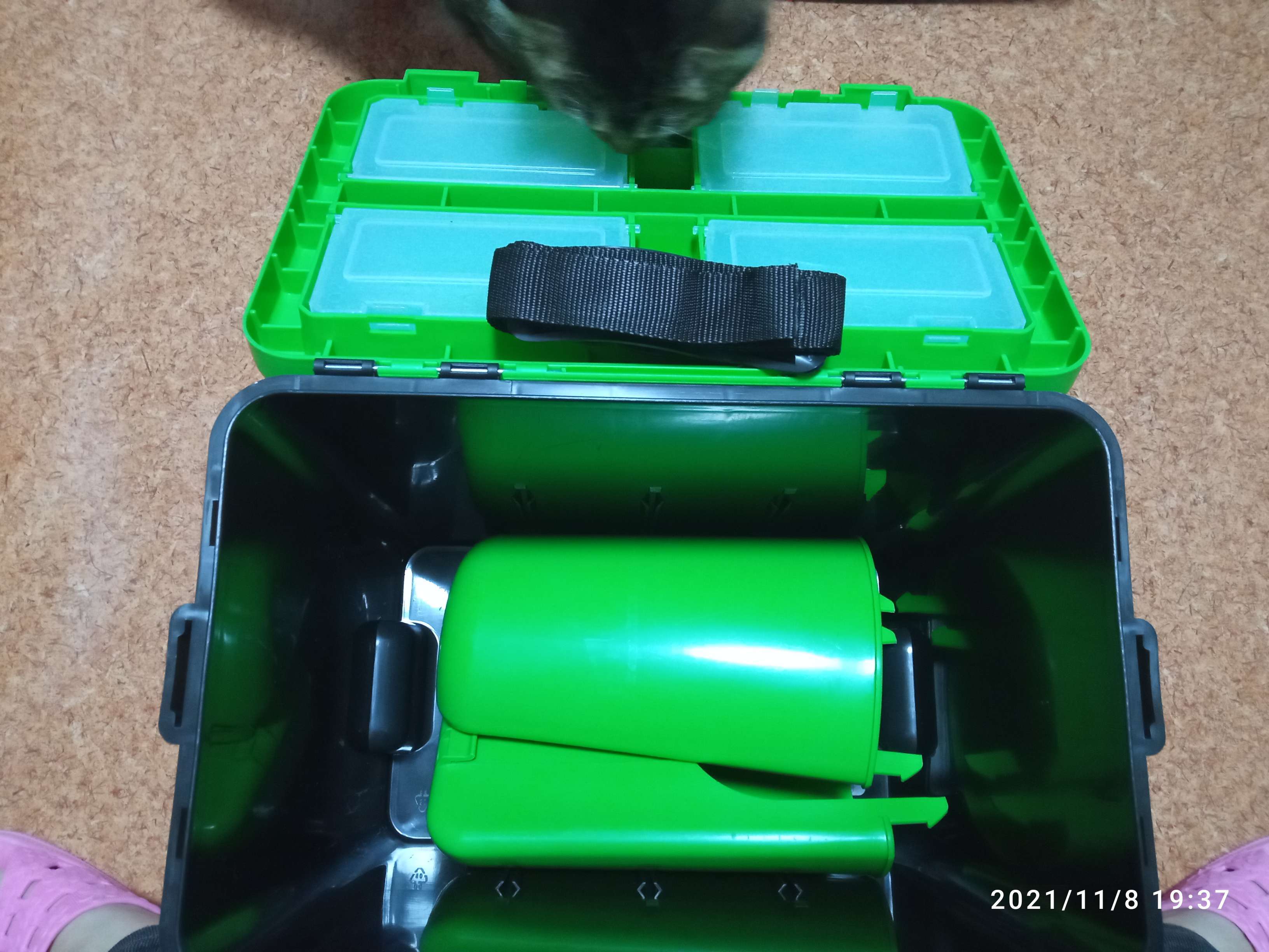 Фотография покупателя товара Ящик зимний Helios FishBox 19 л, односекционный, цвет зеленый - Фото 2