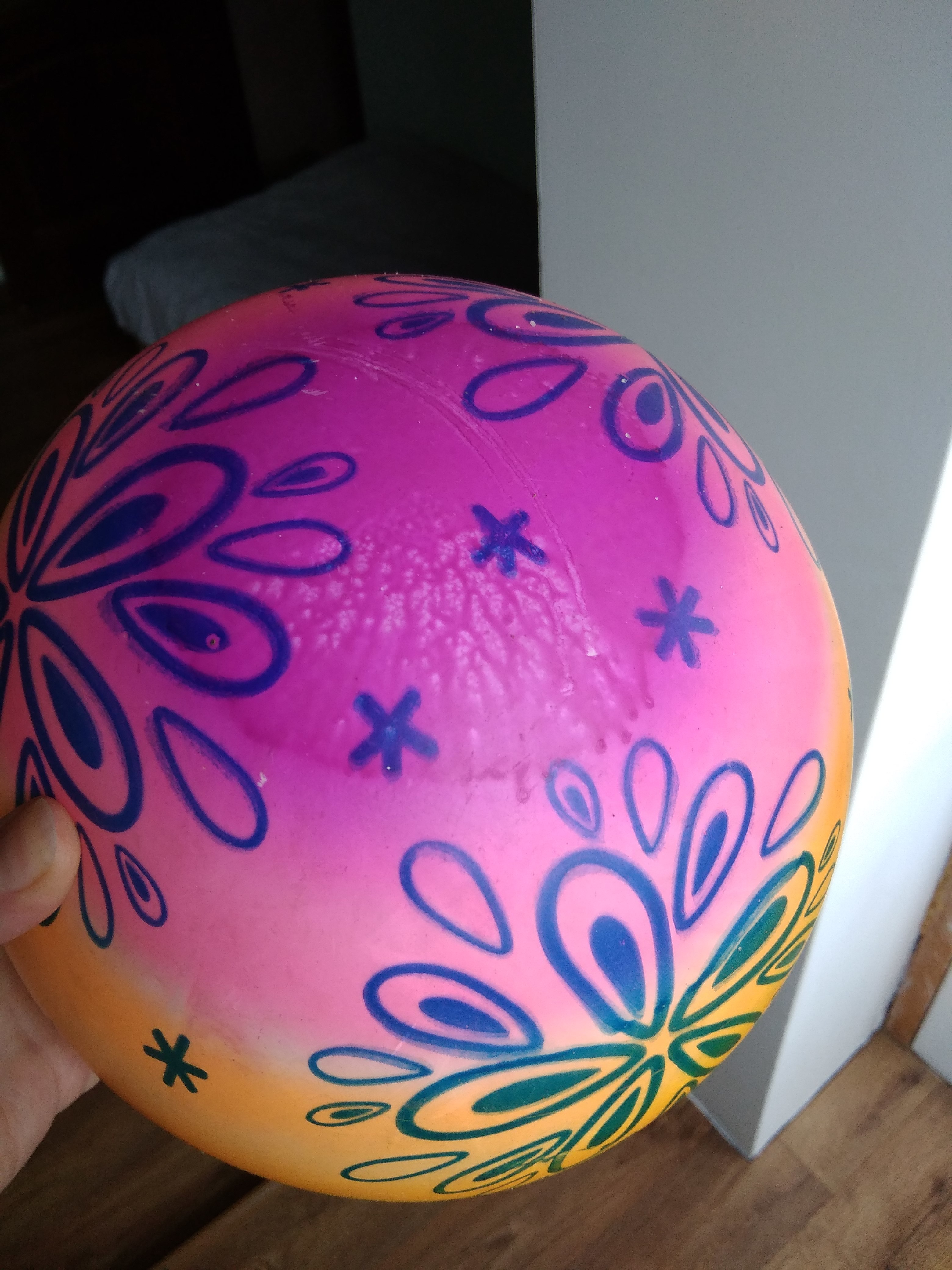 Фотография покупателя товара Мяч детский «Цветы», d=22 см, 70 г - Фото 1