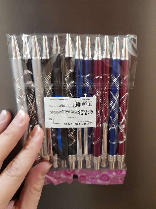 Фотография покупателя товара Ручка шариковая, автоматическая, "Завитки" 0.5 мм, стержень синий, МИКС