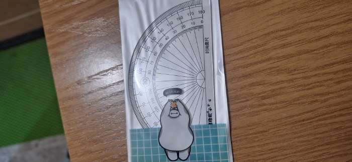 Фотография покупателя товара Транспортир 180 градусов «Зверушка», прозрачный, в пакете - Фото 1