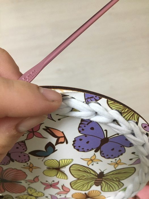 Фотография покупателя товара Заготовка для вязания "Круг Бабочки", донышко фанера, размер 15 см - Фото 1