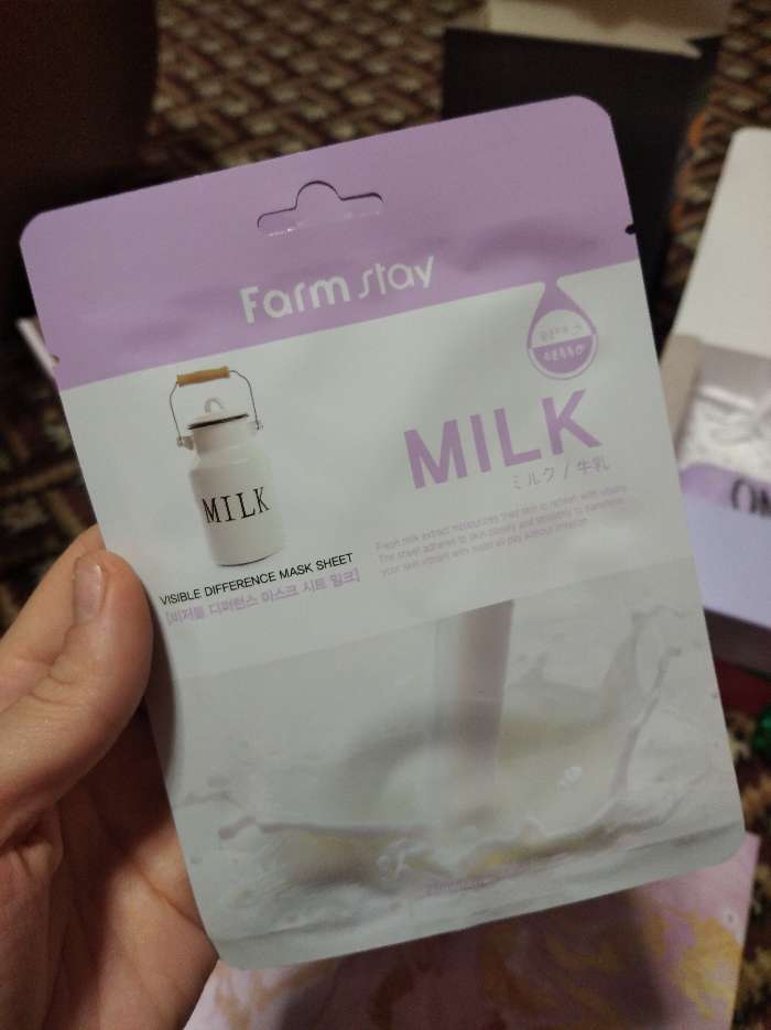 Фотография покупателя товара Тканевая маска с молочными протеинами Farmstay, 23 мл - Фото 4