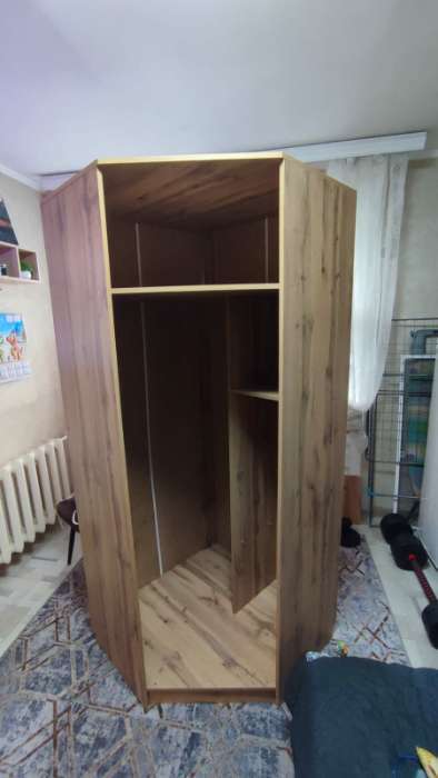 Фотография покупателя товара Шкаф угловой для одежды «Клик Мебель», 900×900×2100 мм, цвет белый - Фото 19