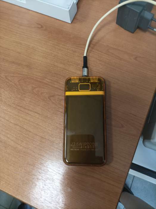 Фотография покупателя товара Внешний аккумулятор BYZ W91, 10000 мАч, 2 USB, 1 Type-C, 22.5 Вт, 3 А, PD, оранжевый - Фото 2