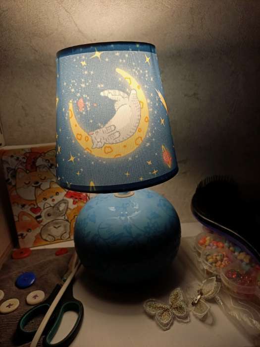 Фотография покупателя товара Абажур для светильника универсальный BayerLux «Сонные котики», Е14, 14×14×13 см - Фото 2