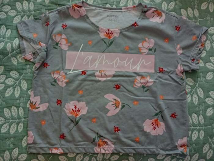 Фотография покупателя товара Пижама женская (футболка и шорты) KAFTAN "L`amour" р. 48-50 - Фото 1