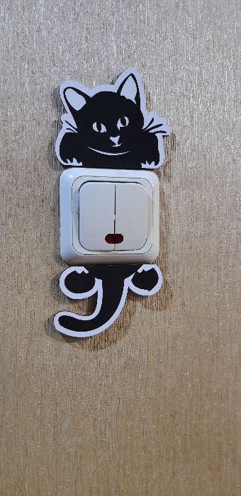Фотография покупателя товара Декор настенный, наклейка на выключатель "Кот", 14 х 10 см - Фото 9
