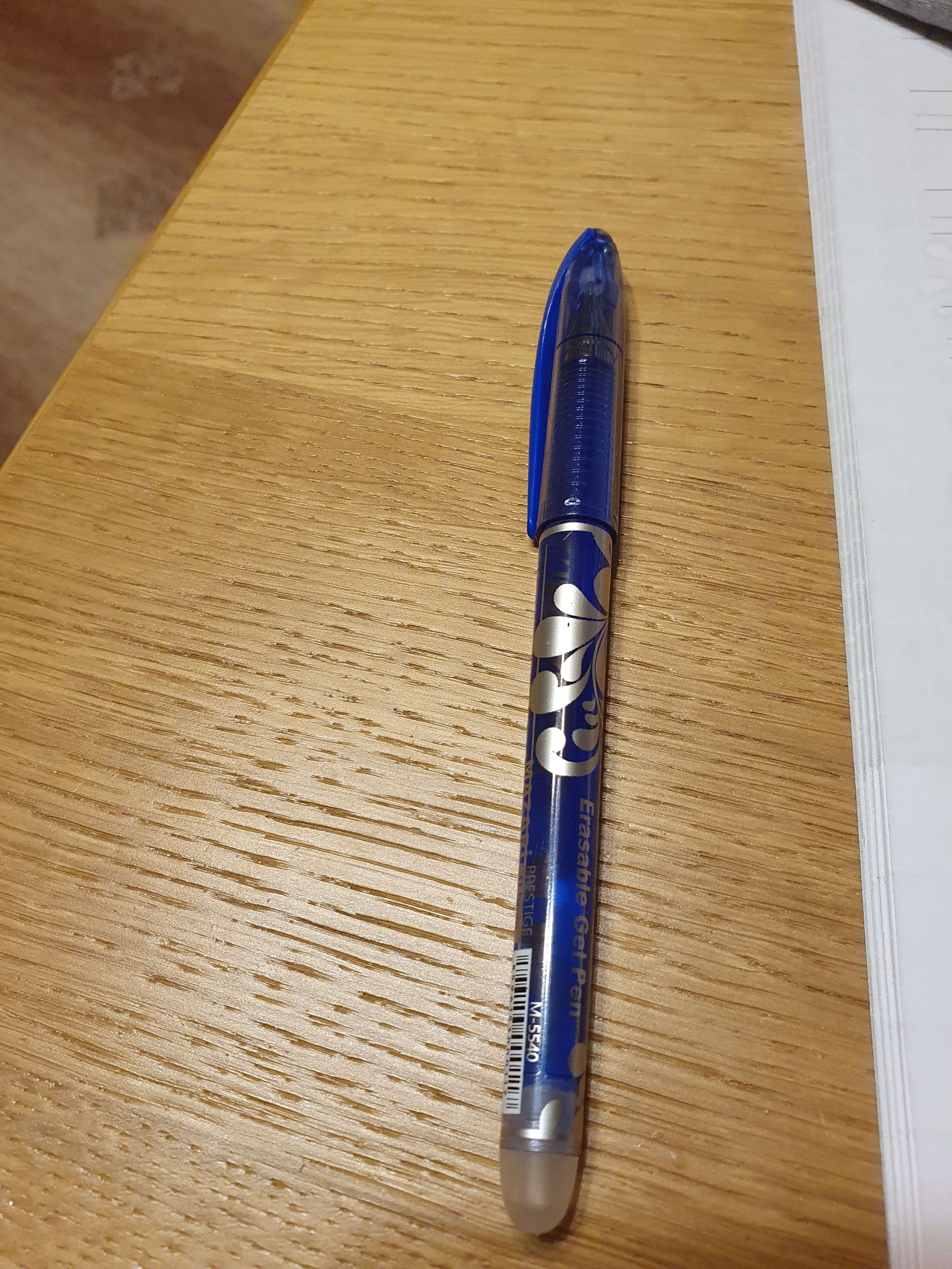 Фотография покупателя товара Ручка гелевая со стираемыми чернилами Mazari Prestige, пишущий узел 0.5 мм, чернила синие - Фото 2