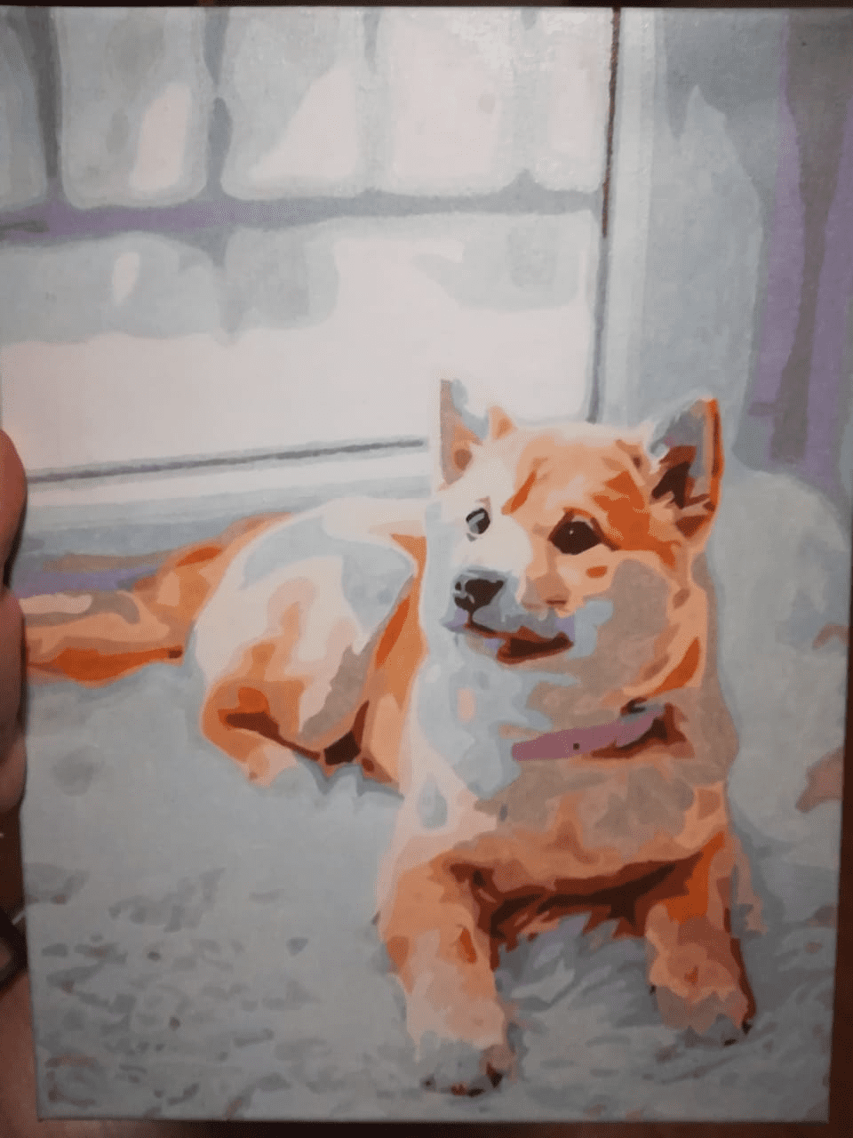 Фотография покупателя товара Картина по номерам на холсте с подрамником «Пёс на ковре», 40х30 см - Фото 1