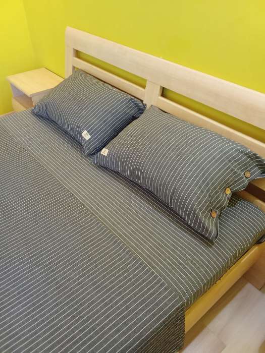 Фотография покупателя товара КПБ Этель дуэт Quiet shade 155*210см-2шт 230*245см 50*70см-2шт 100% жатый хл 140г/м2 - Фото 2