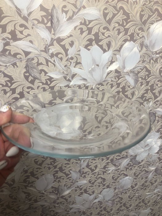 Фотография покупателя товара Набор тарелок стеклянный Invitation, d=19,5 см, 6 шт, цвет прозрачный - Фото 6