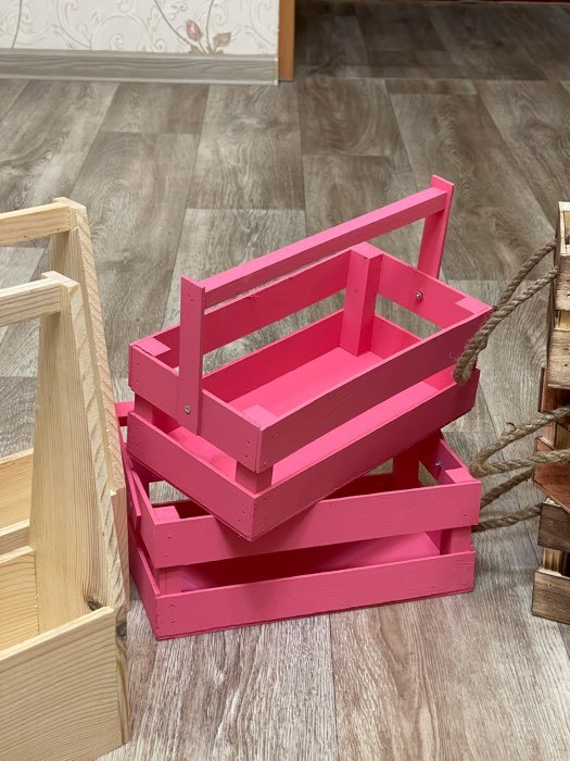 Фотография покупателя товара Кашпо деревянное 24.5×13.5×9 см "Двушка Лайт", двухреечное, розовый Дарим Красиво - Фото 4