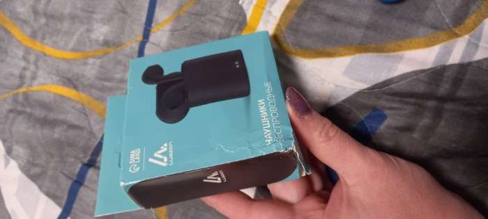 Фотография покупателя товара Наушники беспроводные Luazon i7-mini, TWS, вкладыши, Bluetooth 5.0, 40/350 мАч, чёрные глянцевые - Фото 2