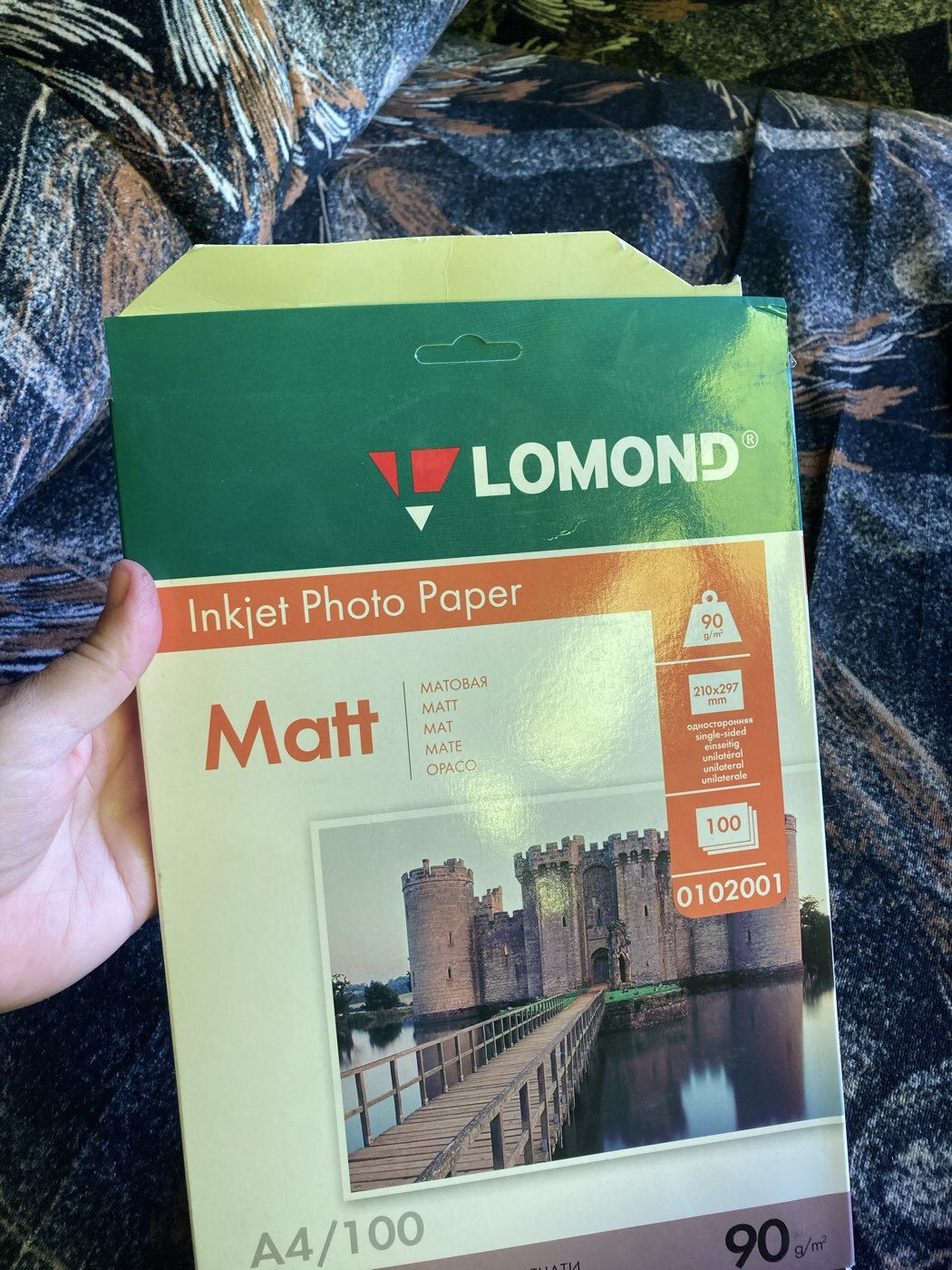 Фотография покупателя товара Фотобумага для струйной печати А4, 100 листов LOMOND, 90 г/м², односторонняя, матовая - Фото 1