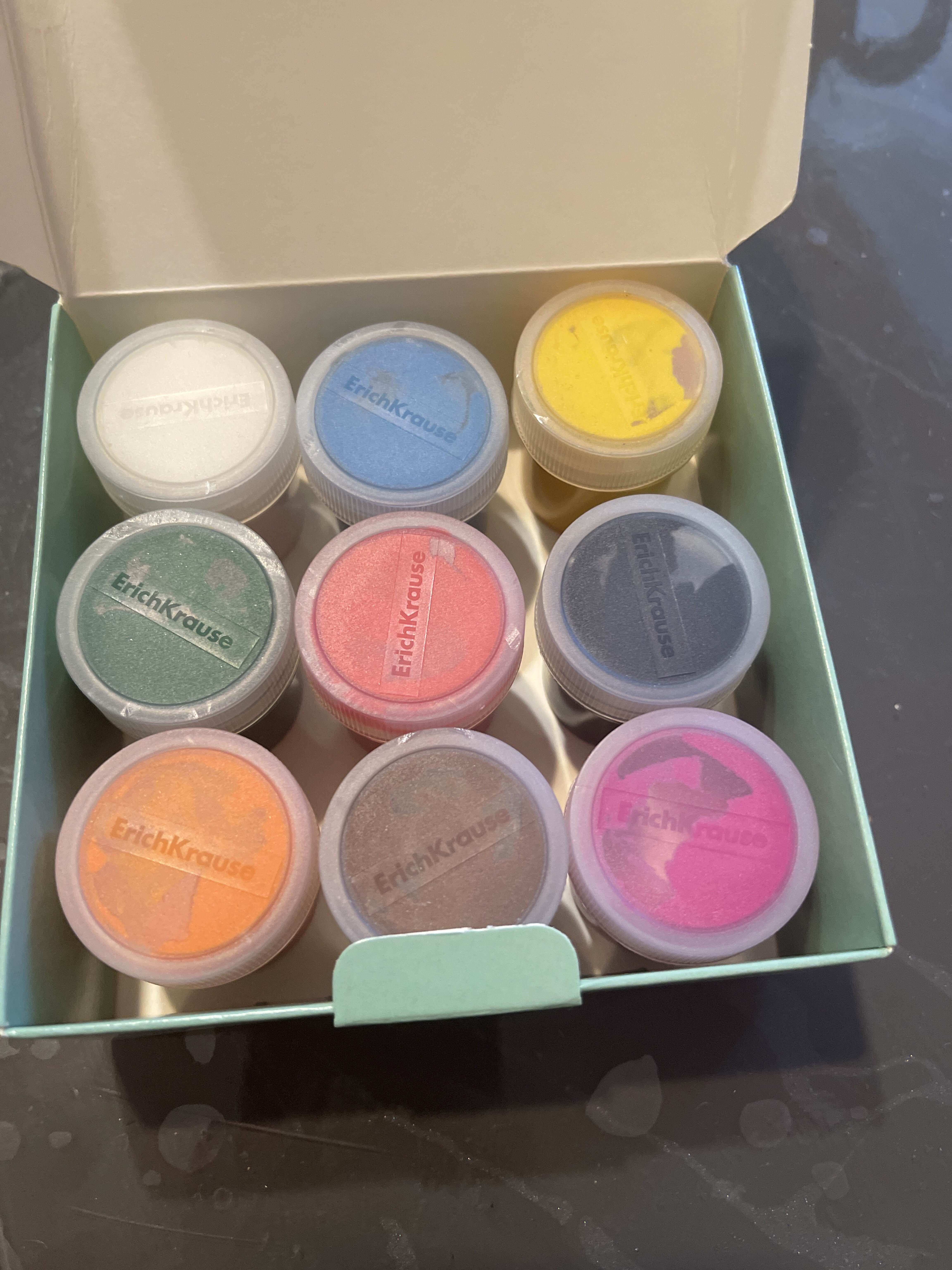 Фотография покупателя товара Гуашь пальчиковая, 9 цветов × 20 мл, ErichKrause Baby, с Алоэ Вера - Фото 2