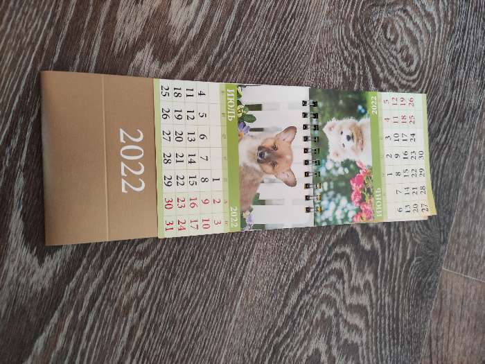 Фотография покупателя товара Календарь настольный, домик "Щенки" 2022 год, 10х14 см - Фото 2